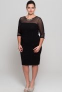 Short Black Oversized Evening Dress AR36795