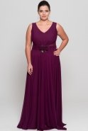 Long Purple Oversized Evening Dress C9576