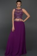 Long Purple Evening Dress C7259