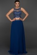 Long Sax Blue Evening Dress C7259