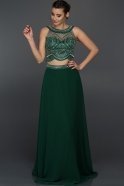 Long Emerald Green Evening Dress C7259