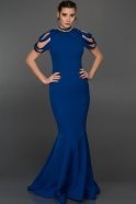 Long Sax Blue Evening Dress T2814