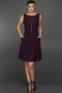 Short Purple Evening Dress T2971