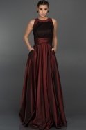 Long Burgundy Evening Dress W6017