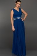 Long Sax Blue Evening Dress W6023
