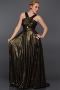 Long Gold Evening Dress F4234