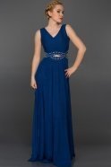 Long Sax Blue Evening Dress W6052