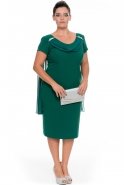 Short Emerald Green Plus Size Dress ALK6001