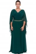 Long Emerald Green Oversized Evening Dress ALK6122