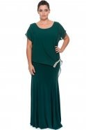 Long Emerald Green Oversized Evening Dress ALK6140