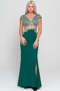 Long Emerald Green Oversized Evening Dress ALY6163