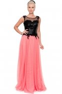 Long Pink Evening Dress C7129