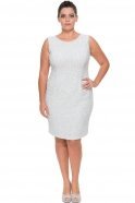 White Oversized Evening Dress C8019