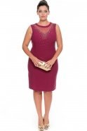 Short Fuchsia Oversized Evening Dress N98347