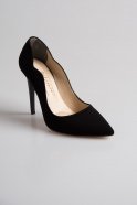 Black Suede Evening Shoes BA801