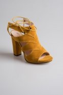 Mustard Suede Evening Shoes PK6325
