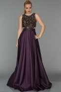 Long Violet Evening Dress ABU147