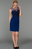 Short Sax Blue Evening Dress DS295