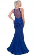 Long Sax Blue Evening Dress O4273