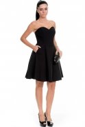 Short Black Sweetheart Evening Dress T2648