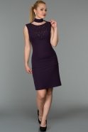 Short Purple Evening Dress DS304