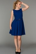 Short Sax Blue Evening Dress ABK132