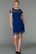 Short Sax Blue Evening Dress DS308
