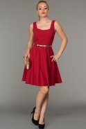 Short Red Evening Dress ABK096