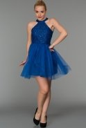 Short Sax Blue Princess Evening Dress ES3578