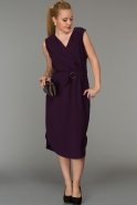 Short Purple Evening Dress T2998