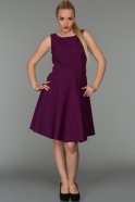 Short Purple Evening Dress W8020