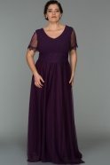 Long Purple Oversized Evening Dress AR36838