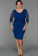 Short Sax Blue Plus Size Dress AR36849