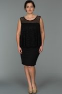Short Black Oversized Evening Dress AR38019