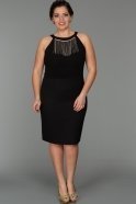 Short Black Oversized Evening Dress N98555