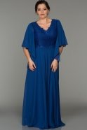 Long Sax Blue Oversized Evening Dress NRB5090