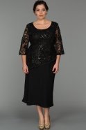 Black Oversized Evening Dress ABK074