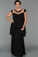 Long Black Oversized Evening Dress ALY7027