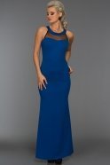 Long Sax Blue Evening Dress D9170