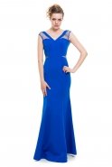 Long Sax Blue Evening Dress C7002