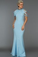 Long Blue Evening Dress T2814