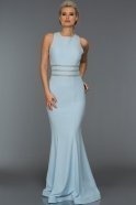 Long Blue Evening Dress W6015