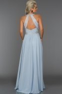 Long Blue Evening Dress W6057