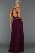 Long Purple Evening Dress W6057