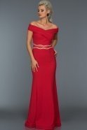 Long Red Evening Dress W6059