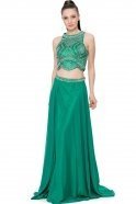 Long Emerald Green Prom Dress ABU338