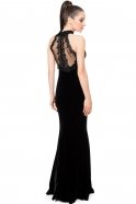 Long Black Velvet Evening Dress T2758