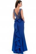 Long Sax Blue Evening Dress C7164