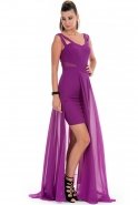Long Purple Evening Dress C7173