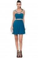 Short Oil Blue Evening Dress AL8724